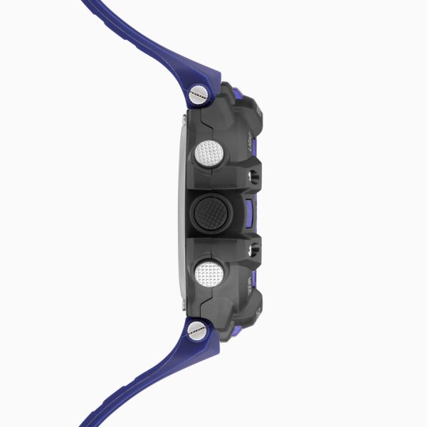 Crossfell Digital Men’s Watch  –  Black Plastic Case & Blue Strap with Black LCD Display 3