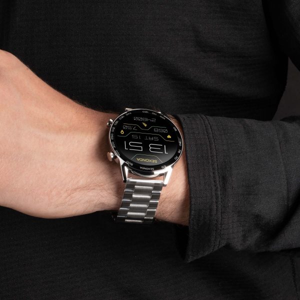 Active Plus Smart Watch  –  Silver Alloy Case & Stainless Steel Bracelet 3