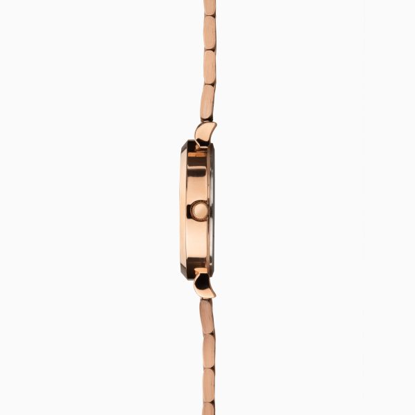 Minimal Ladies Watch  –  Rose Gold Case & Stainless Steel Bracelet with Grey Dial 6