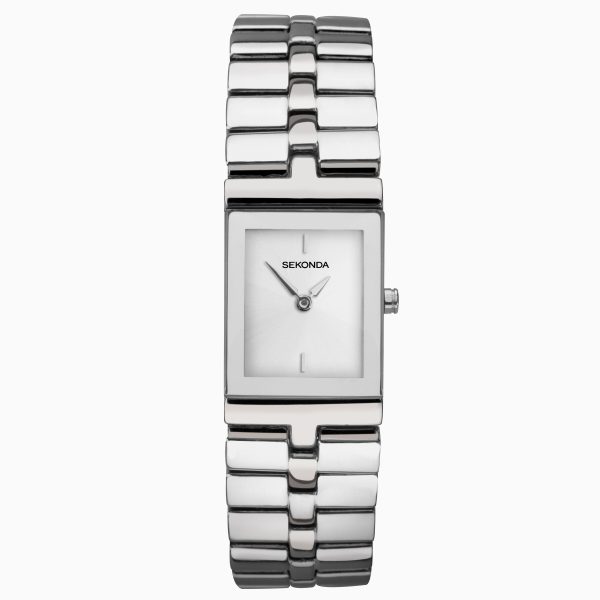 Ladies Dress Watch  –  Silver Case & Alloy Bracelet with Silver Dial