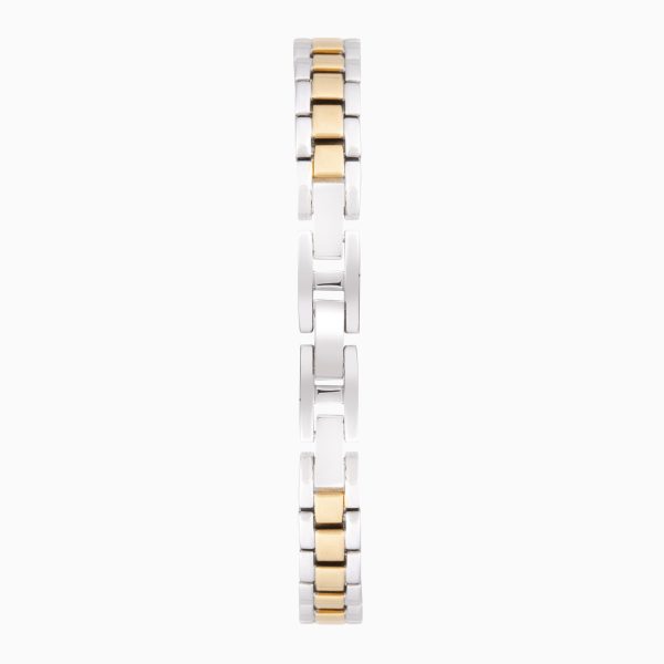 Cocktail Ladies Watch  –  Silver Case & Two Tone Bracelet with Rose Gold Dial 2
