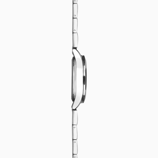 Taylor Ladies Watch  –  Silver Case & Stainless Steel Bracelet with Black Dial 4