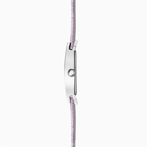 Pastel Rocks Ladies Watch  –  Silver Case & Brass Bracelet with Lilac Dial 5