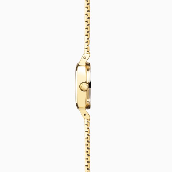 1970s Ladies Watch  –  Gold Case & Bracelet with Black Dial 5