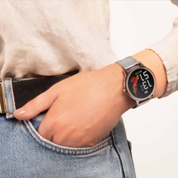 Flex Smart Watch  –  Silver Case & Mesh Strap 2