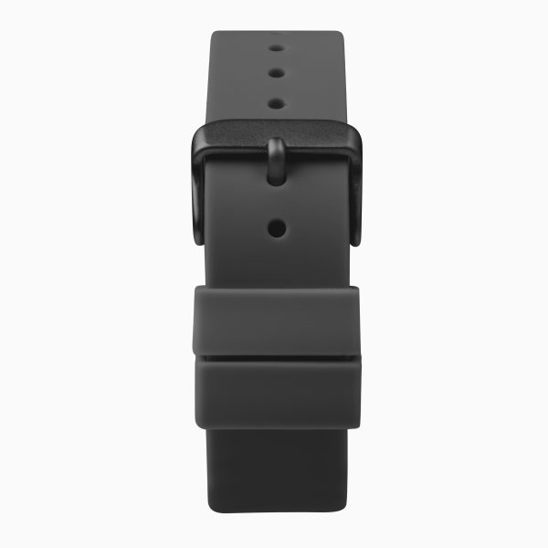 Palette Ladies Watch  –  Black Case & Silicone Strap with Black Dial 3