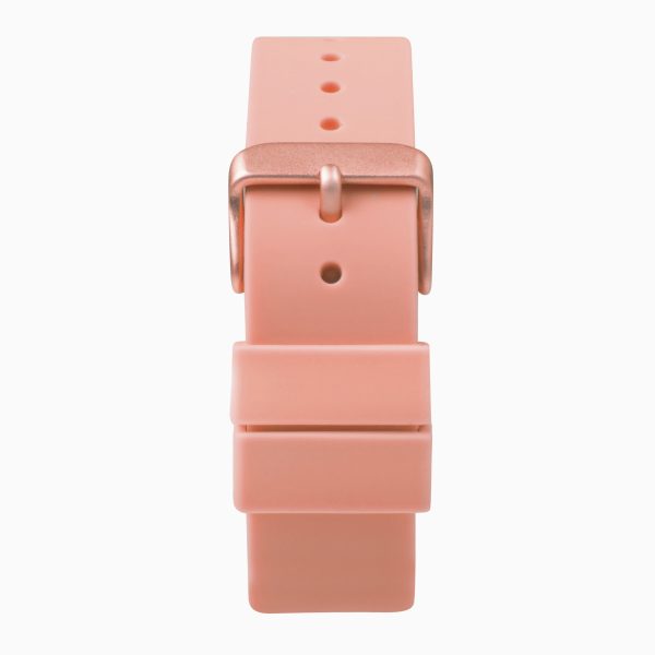 Palette Ladies Watch  –  Coral Case & Silicone Strap with Coral Dial 3
