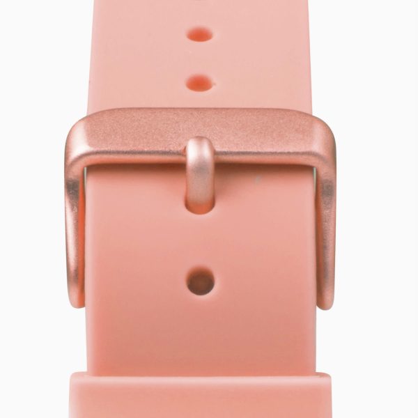 Palette Ladies Watch  –  Coral Case & Silicone Strap with Coral Dial 2