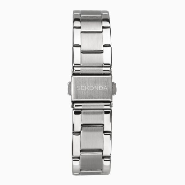 Taylor Ladies Watch  –  Silver Case & Stainless Steel Bracelet with Pale Purple Dial 3