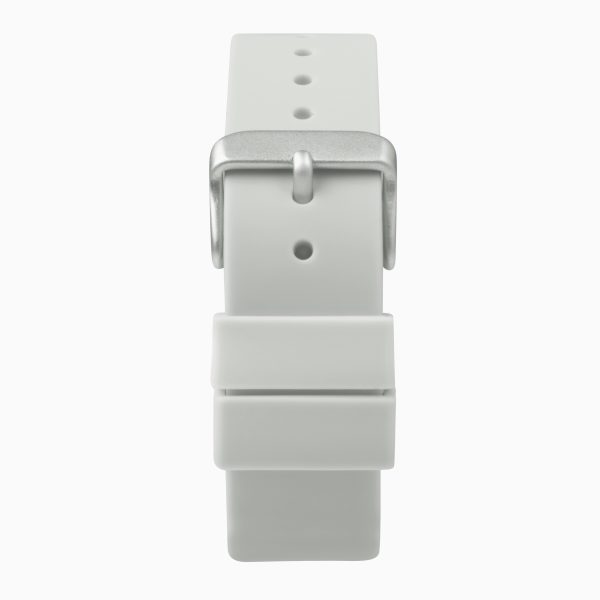 Palette Ladies Watch  –  Light Grey Case & Silicone Strap with Light Grey Dial 2