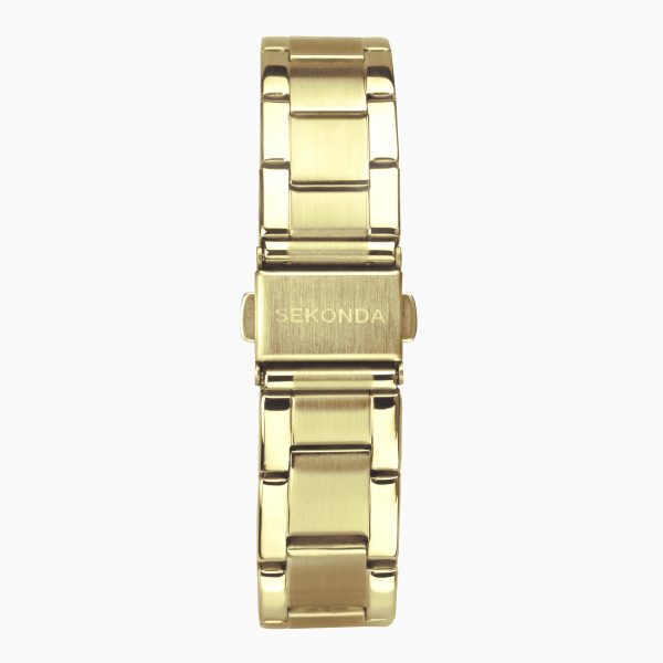 Taylor Ladies Watch  –  Gold Case & Stainless Steel Bracelet with Champagne Dial 4
