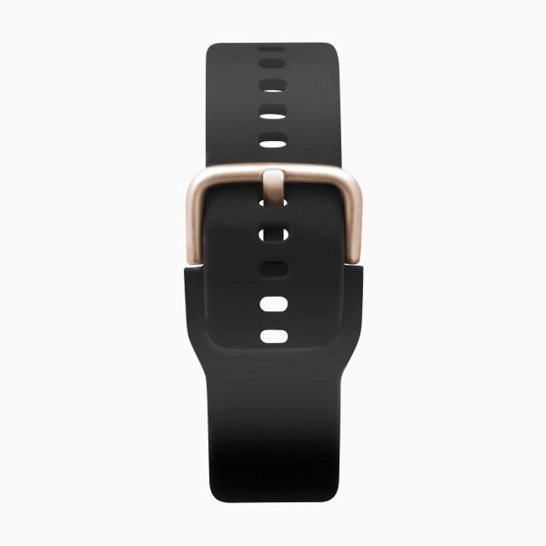 Flex Smart Watch  –  Rose Gold Case & Black Silicone Strap 3