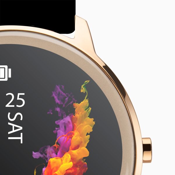 Flex Smart Watch  –  Rose Gold Case & Black Silicone Strap 4