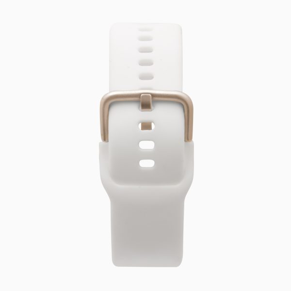 Flex Smart Watch  –  Rose Gold Case & White Silicone Strap 3