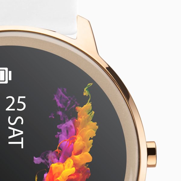 Flex Smart Watch  –  Rose Gold Case & White Silicone Strap 4