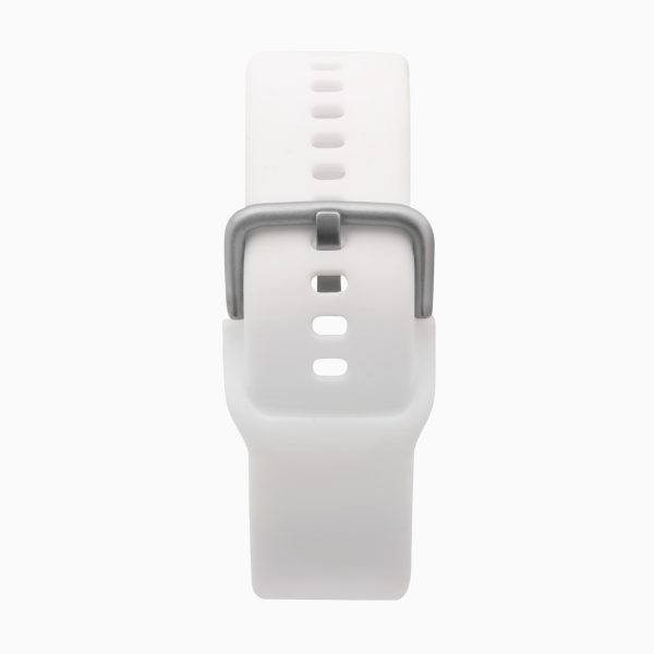 Flex Smart Watch  –  Silver Case & White Silicone Strap 3