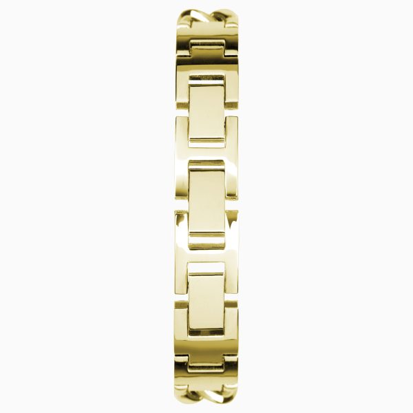 Claudia Ladies Watch  –  Gold Case & Brass Bracelet with Champagne Dial 2