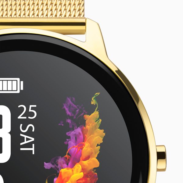 Flex Smart Watch  –  Gold Case & Mesh Strap 6