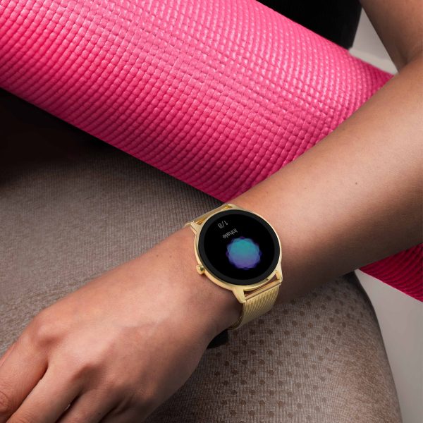 Flex Smart Watch  –  Gold Case & Mesh Strap 2