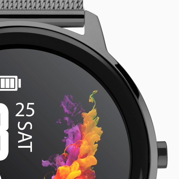 Flex Smart Watch  –  Grey Case & Mesh Strap 5