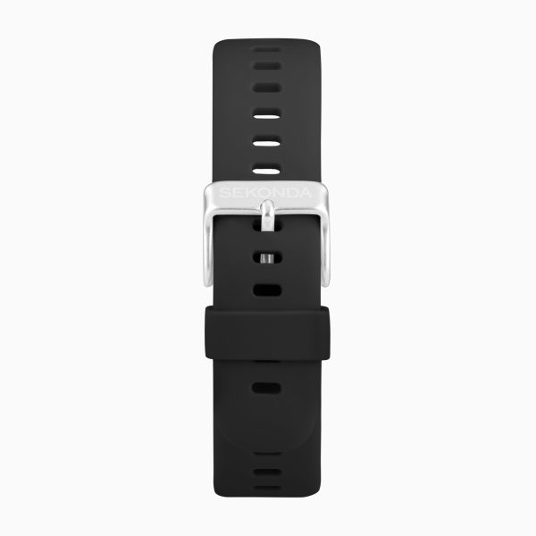 Connect Smart Watch  –  Silver Alloy Case & Black Silicone Strap 4