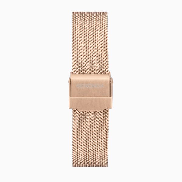 Connect Smart Watch  –  Rose Gold Alloy Case & Stainless Steel Mesh Bracelet 4