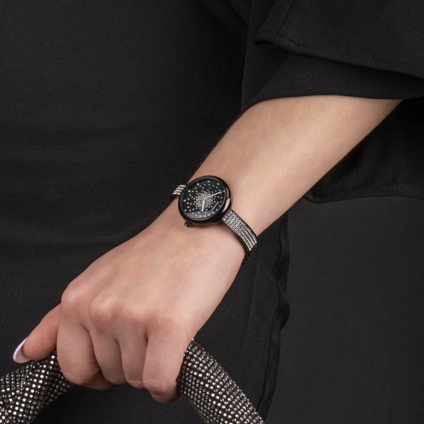 Celeste Starlet Ladies Watch  –  Black Alloy Case & Bracelet with Black Dial 4