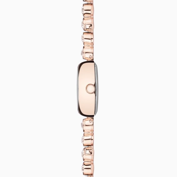 Ladies Dress Watch Gift Set  –  Rose Gold Alloy Case & Bracelet with Rose Dial 6