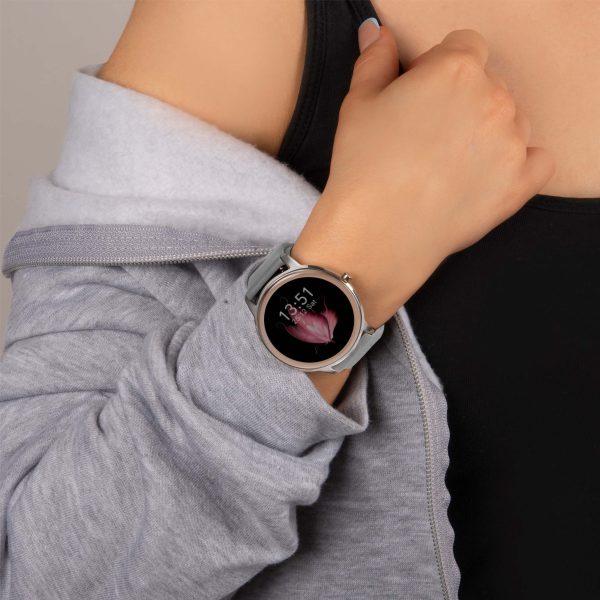 Flex Smart Watch  –  Silver Case & Grey Silicone Strap 5