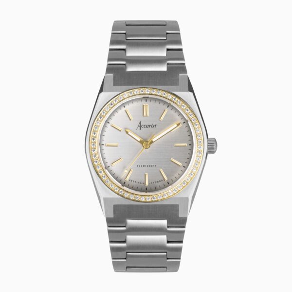 Accurist Origin Ladies Watch – Two tone Case & Stainless Steel Bracelet with Silver Dial