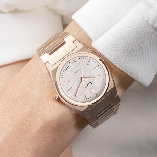 Accurist Origin Ladies Watch – Rose Gold Case & Stainless Steel Bracelet with White Dial 4