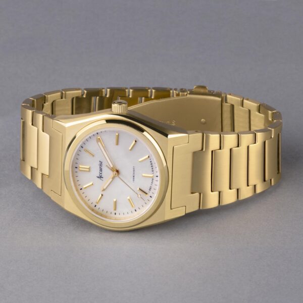 Accurist Origin Ladies Watch – Gold Case & Stainless Steel Bracelet with White Dial 2