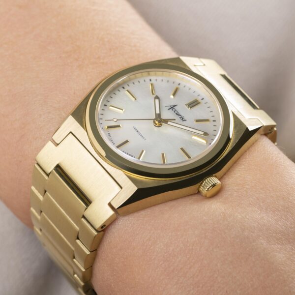 Accurist Origin Ladies Watch – Gold Case & Stainless Steel Bracelet with White Dial 4