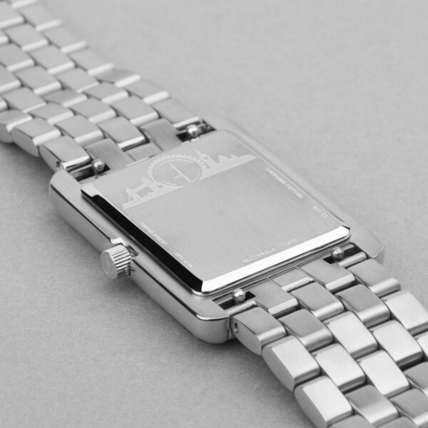 Accurist Rectangle Ladies Watch – Silver Case & Stainless Steel Bracelet with White Dial 6