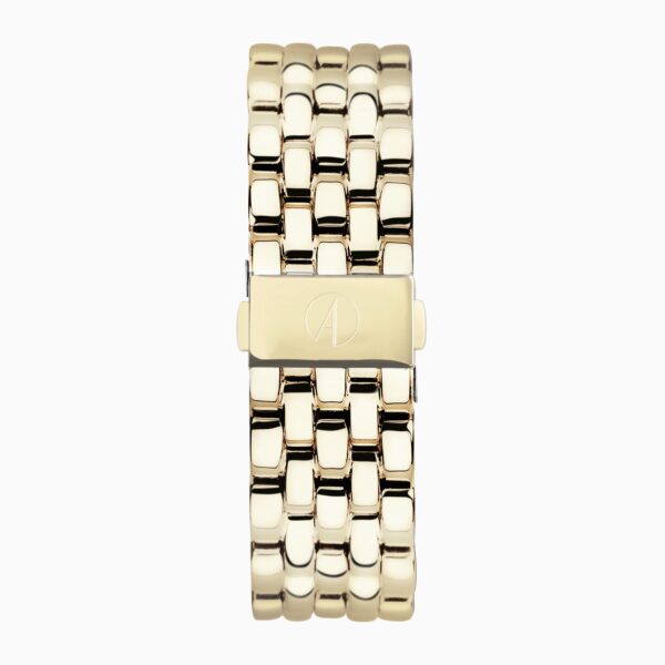 Accurist Rectangle Ladies Watch – Gold Case & Stainless Steel Bracelet with White Dial 3