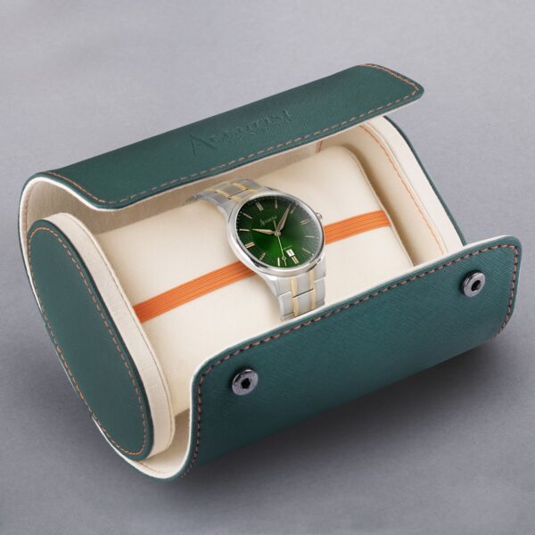 Accurist Classic Men’s Watch – Silver Case & Two Tone Stainless Steel Bracelet with Lawn Green Dial 7