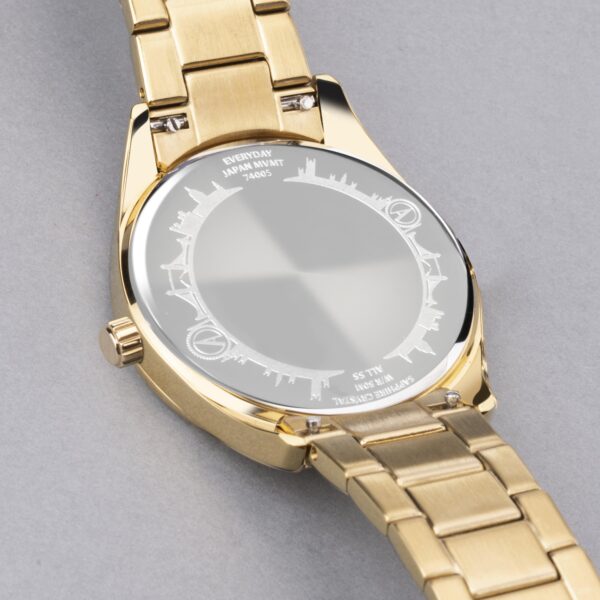 Accurist Everyday Ladies Watch – Gold Case & Stainless Steel Bracelet with White Dial 6