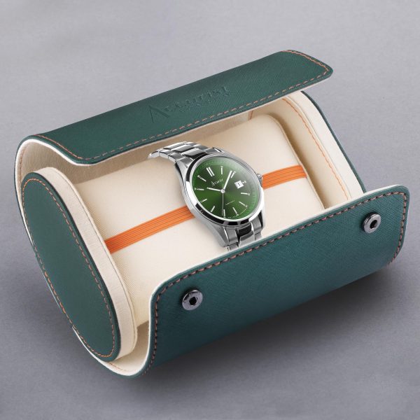 Accurist Everyday Unisex Watch – Silver Case & Stainless Steel Bracelet With Forest Green Dial 7