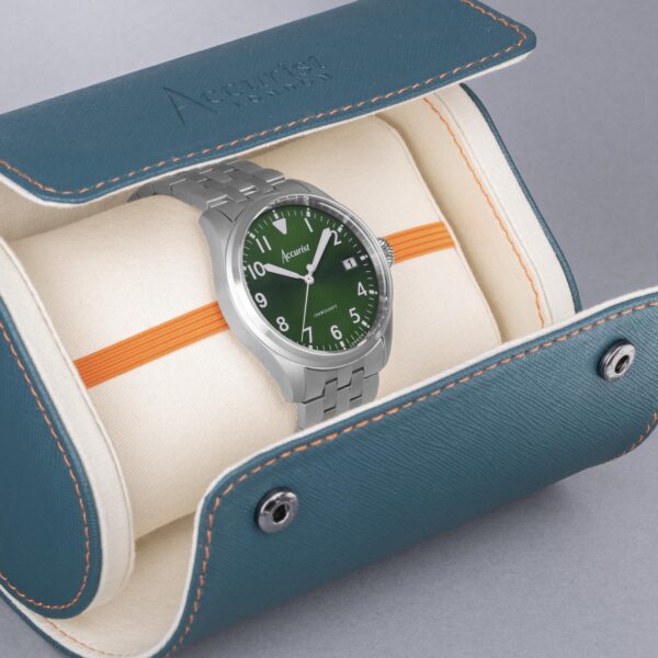 Accurist Aviation Men’s Watch – Silver Case & Stainless Steel Bracelet with Forest Green Dial 8