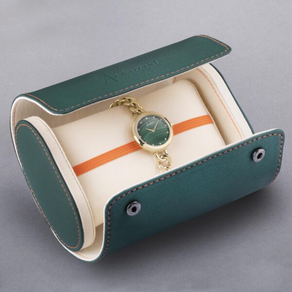Accurist Jewellery Ladies Watch – Gold Case & Stainless Steel Bracelet with Green Malachite Dial 8