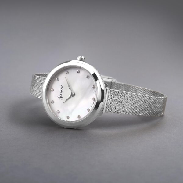 Accurist Jewellery Ladies Watch – Silver Case & Stainless Steel Bracelet with White Dial 2