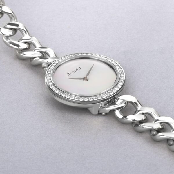 Accurist Jewellery Ladies Watch – Silver Case & Stainless Steel Bracelet with White Dial 2