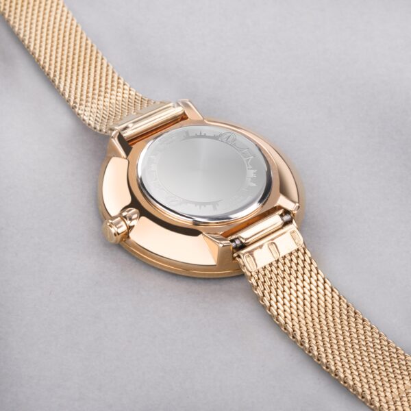 Accurist Jewellery Ladies Watch – Rose Gold Case & Stainless Steel Mesh Bracelet with Mother of Pearl Dial 6