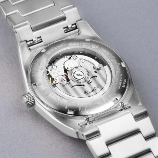 Accurist Origin Automatic Men’s Watch – Silver Stainless Steel Case & Bracelet with Skeleton Dial 5