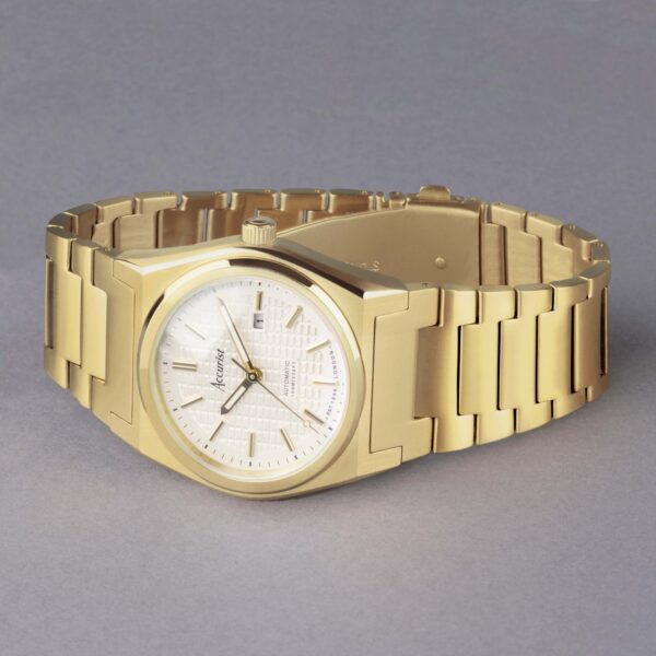 Accurist Origin Automatic Ladies Watch – Gold Stainless Steel Case & Bracelet with White Dial 2