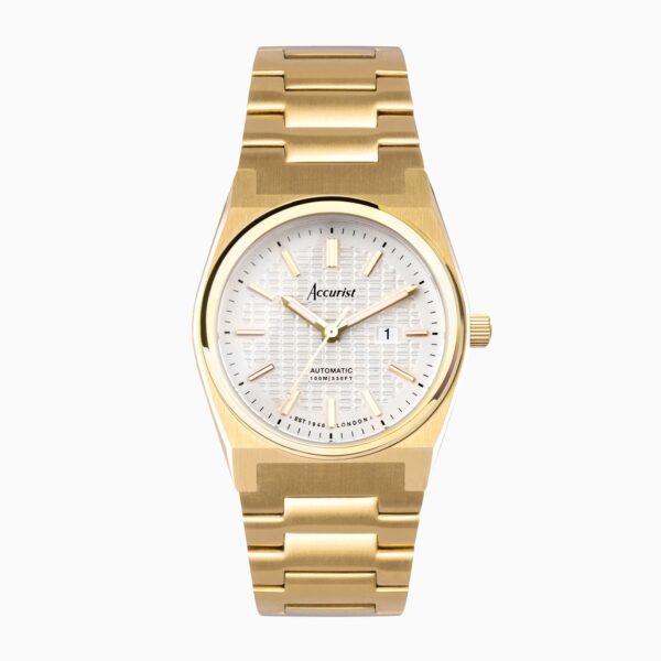Accurist Origin Automatic Ladies Watch – Gold Stainless Steel Case & Bracelet with White Dial