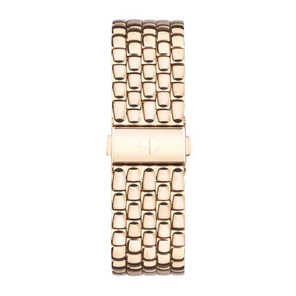 Accurist Rectangle Ladies Watch – Rose Gold Case & Stainless Steel Bracelet with White Dial 5