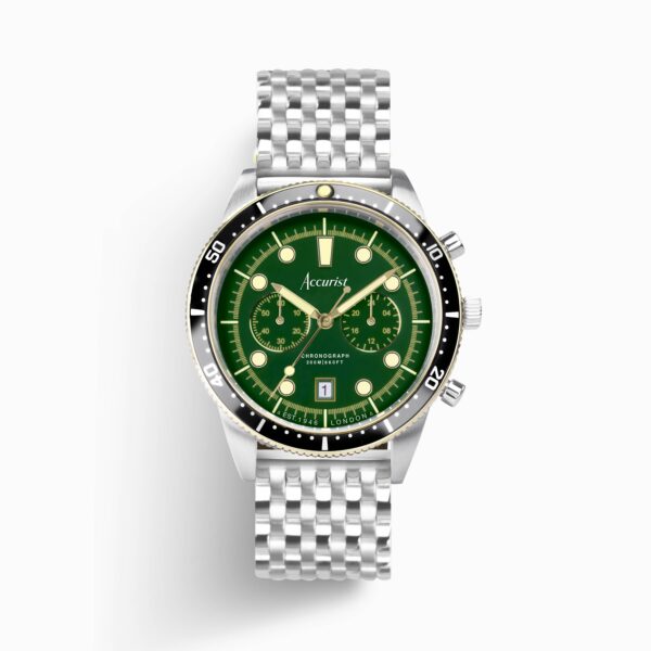 Accurist Dive Men’s Chronograph Watch Gift Set – Brown Leather Strap – Black Rubber Strap 9