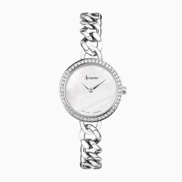 Accurist X Sarah Alexander Jewellery Ladies Watch Gift Set – Silver Stainless Steel Case & Bracelet with Mother of Pearl Dial 7